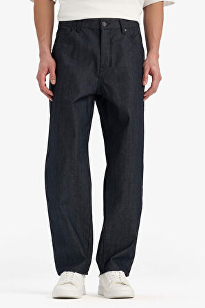 DeFacto %100 Pamuk Straight Fit Yüksek Bel Geniş Paça Jean Pantolon E9339AX25SPNM34