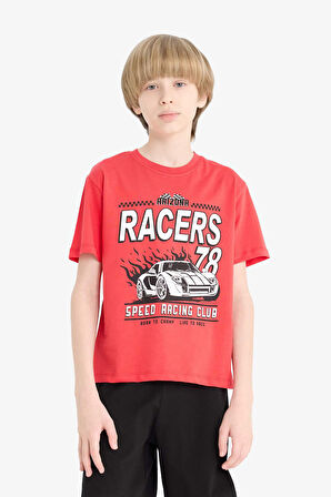 DeFacto Erkek Çocuk Pijama Takımı Kısa Kollu Üst Esnek Belli Şort F1734A825HSRD63
