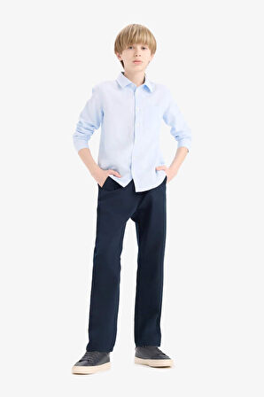 Erkek Çocuk Düz Paça Basic Düz Gabardin Pantolon