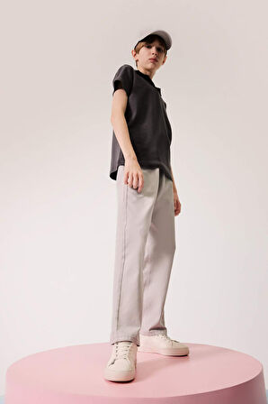 Erkek Çocuk Düz Paça Basic Düz Gabardin Pantolon