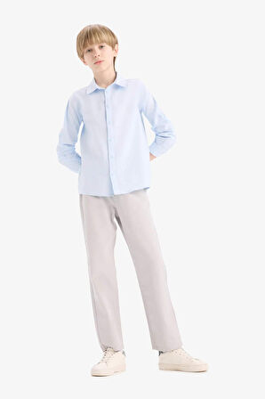 Erkek Çocuk Düz Paça Basic Düz Gabardin Pantolon