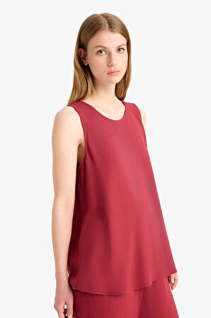 DeFacto Regular Fit Yuvarlak Yaka Kolsuz Plaj Üstü-Fall in Love D9762AX25SMBR285