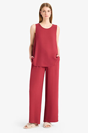 DeFacto Regular Fit Esnek Belli Bağcıklı Plaj Pantolonu-Fall in Love D9763AX25SMBR285