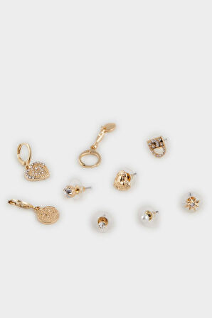 Kadın 9'lu Gold Küpe