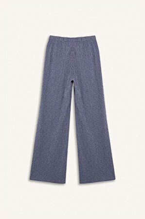 Coool Wide Leg Desenli Normal Bel Geniş Paça Pantolon