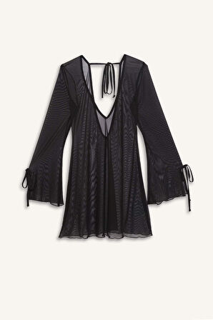 -Fall in Love Regular Fit Tül Plaj Kıyafeti