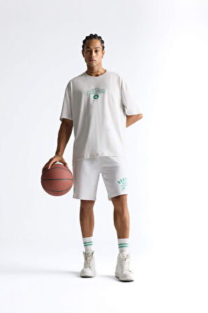 DeFactoFit NBA Boston Celtics Standart Fit Kısa Paça Şort