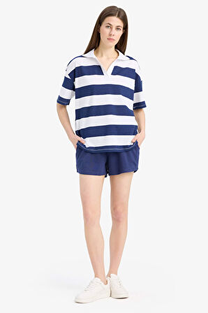 Regular Fit Normal Bel Düz Paça Bermuda