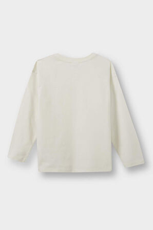 Erkek Bebek Bisiklet Yaka Basic Düz Uzun Kollu Tişört