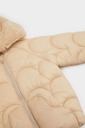 Erkek Bebek Kapüşonlu Fermuarlı Kapitoneli Mont