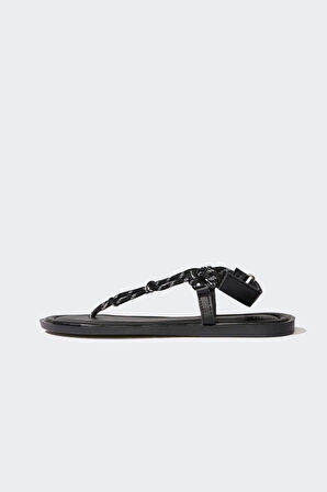 Kadın Tek Bantlı Düz Taban Terlik