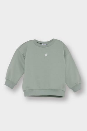 Kız Bebek Bisiklet Yaka İçi Yumuşak Tüylü Baskılı Sweatshirt