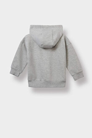 Erkek Bebek Kapüşonlu Fermuarlı Sweatshirt