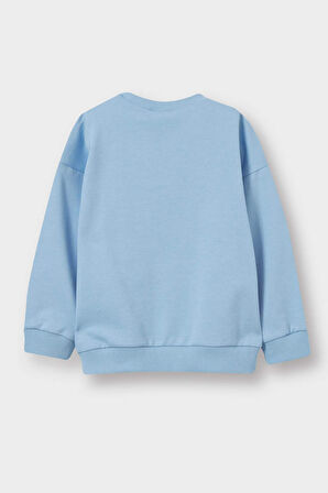 Erkek Bebek Regular Fit Bisiklet Yaka Sweatshirt Kumaşı Sweatshirt