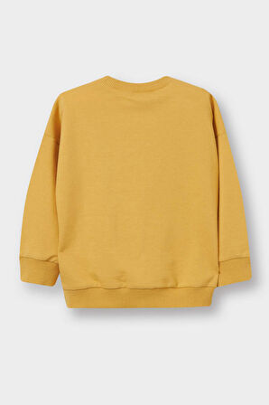 Erkek Bebek Regular Fit Bisiklet Yaka Sweatshirt Kumaşı Sweatshirt