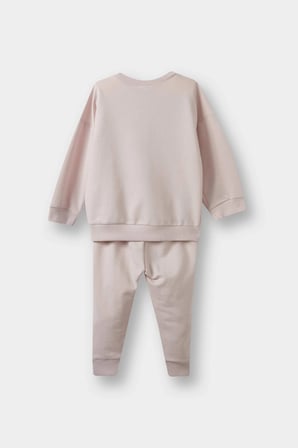 Defacto E8358A5PR306 Mor Kız Bebek Sweatshirt Kumaşı 2'li Takım