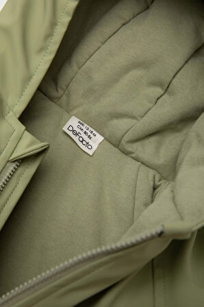 Erkek Bebek Su Geçirmez Kapüşonlu Fermuarlı Tulum Mont