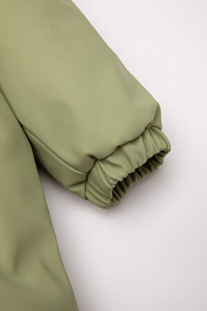 Erkek Bebek Su Geçirmez Kapüşonlu Fermuarlı Tulum Mont