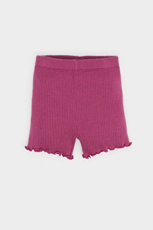 DeFacto Kız Bebek 2'li Takım Desenli Kısa Kollu Tişört Beli Lastikli Şort E8432A525SMWT47