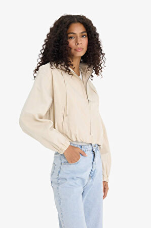 Su Geçirmez Regular Fit Kapüşonlu Mont