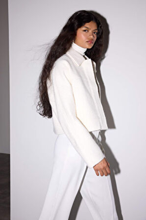 Regular Fit Polo Yaka Kaşe Mont