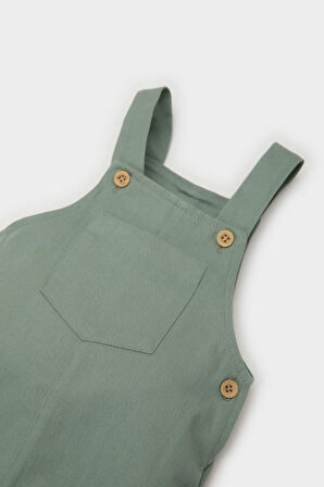 Erkek Bebek 2'li Takım Baskılı Kısa Kollu Tişört Salopet Tulum