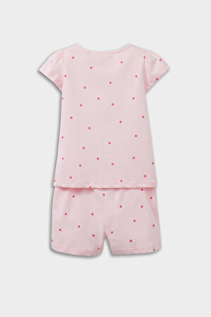 DeFacto Kız Bebek Disney Winnie The Pooh Pijama Takımı Kısa Kollu Penye Üst Beli Lastikli Şort E4650A525HSPN69