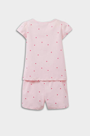 Kız Bebek Disney Winnie The Pooh Pijama Takımı Kısa Kollu Penye Üst Beli Lastikli Şort