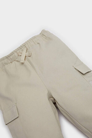 DeFacto Erkek Bebek Beli Lastikli Kargo Cepli Gabardin Pantolon E2010A525SPBG779
