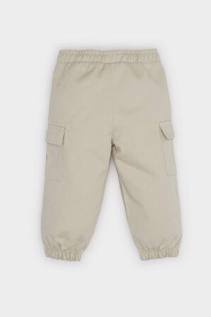 DeFacto Erkek Bebek Beli Lastikli Kargo Cepli Gabardin Pantolon E2010A525SPBG779