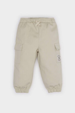 DeFacto Erkek Bebek Beli Lastikli Kargo Cepli Gabardin Pantolon E2010A525SPBG779