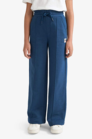 Kız Çocuk Wide Leg Geniş Paça Beli Lastikli Eşofman Altı