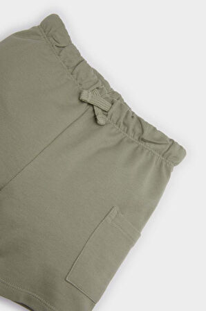 Erkek Bebek Beli Lastikli Basic Düz Şort