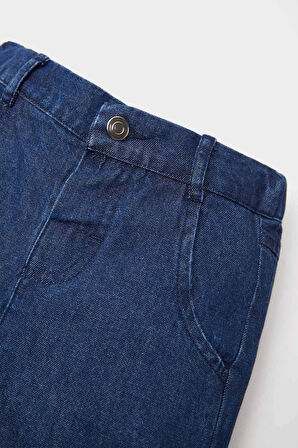 DeFacto Erkek Bebek Basic Düz Jean Şort E8258A525SMNM28