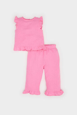 DeFacto Kız Bebek 2'li Takım Kolsuz Tişört Beli Lastikli Alt E8388A525SMPN164