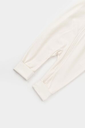 Organik Zürafa Desenli Fermuarlı Tulum