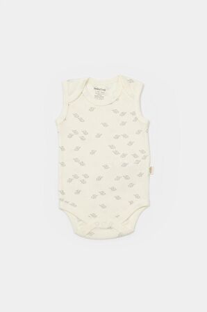 Organik Modal Fil Baskılı 2 li Askılı Unisex Bebek Badi