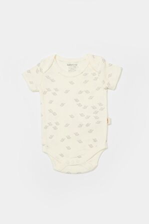 Organik Modal Fil Baskılı 2 Li Kısa Kollu Badi