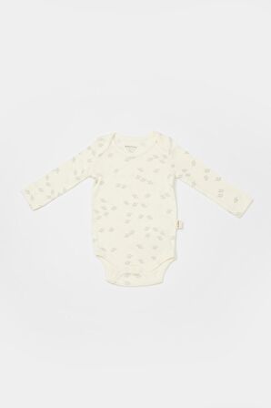 Organik Modal Fil Baskılı 2 Li Uzun Kollu Badi