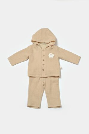 Organik Kapüşonlu Ceke t& Pantolon Set