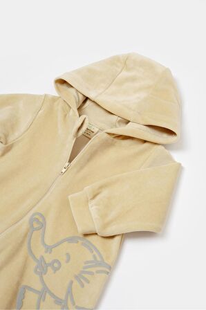 Kapüşonlu fermuarlı tulum