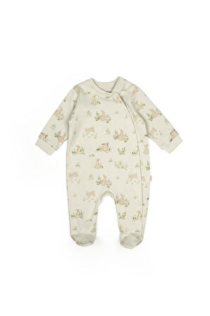 Bebek 2li Çıtçıtlı Tulum %100 Organik Pamuk, Bebek ve Yenidoğan Serisi - CSY5820