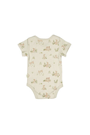 Bebek 3lü Kısa Kollu Badi Kutulu Set %100 Organik Pamuk, Bebek ve Yenidoğan Serisi - CSY5763