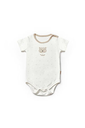 Bebek 2li Kısa Kollu Badi %100 Organik Pamuk, Bebek ve Yenidoğan Serisi - CSY8101