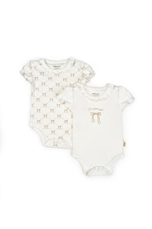 Bebek 2li Kısa Kollu Zıbın Body %100 Organik Pamuk, Bebek-Yenidoğan-CSY8137