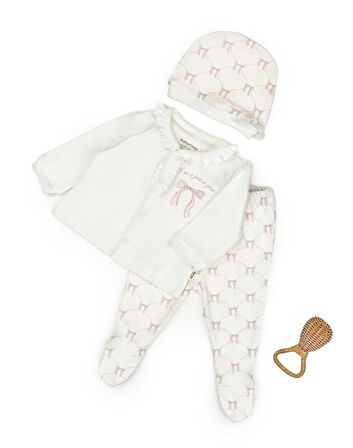 Bebek 3’lü Takım (Pantolon, Uzun Kol T-shirt, Şapka), Bebek ve Yenidoğan Serisi - CSY8143