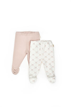 Bebek 2li Patikli Pantalon %100 Organik Pamuk , Bebek - Yenidoğan- csy8142
