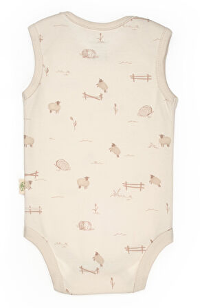 Bebek 2li Askılı Zıbın Body %100 Organik Pamuk - Bebek ve Yenidoğan Serisi - csy8175