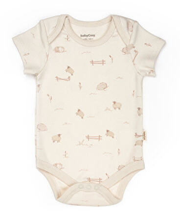 Bebek 2li Kısa Kollu Zıbın Body %100 Organik Pamuk, Bebek-Yenidoğan-CSY8176