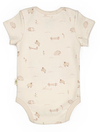 Bebek 2li Kısa Kollu Zıbın Body %100 Organik Pamuk, Bebek-Yenidoğan-CSY8176